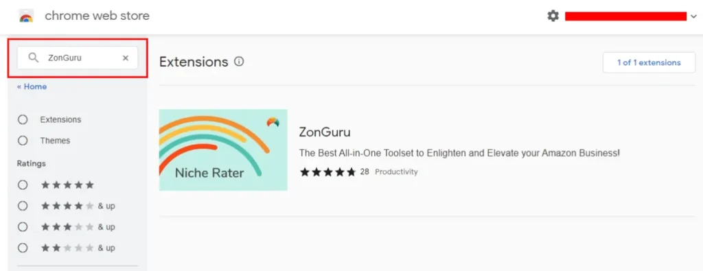 Chrome Web Store- ZonGuru Chrome Extension