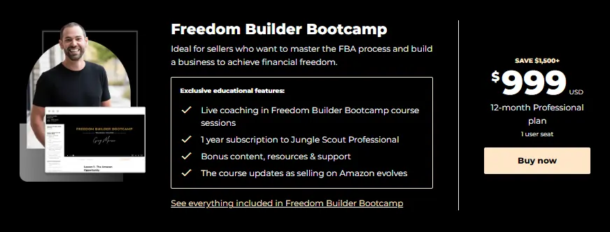 Jungle Scout Freedom Builder Bootcamp