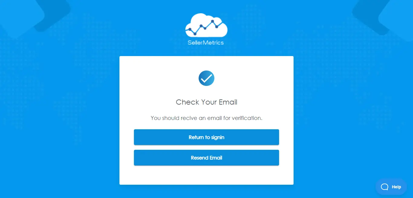 SellerMetrics login page