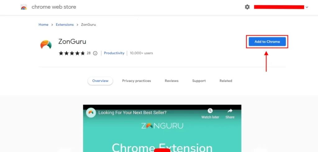 ZonGuru Chrome Extension- Add to Chrome