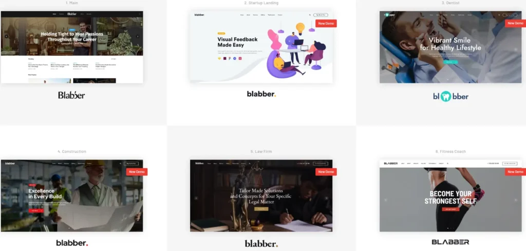 Themes and layouts in Blabber