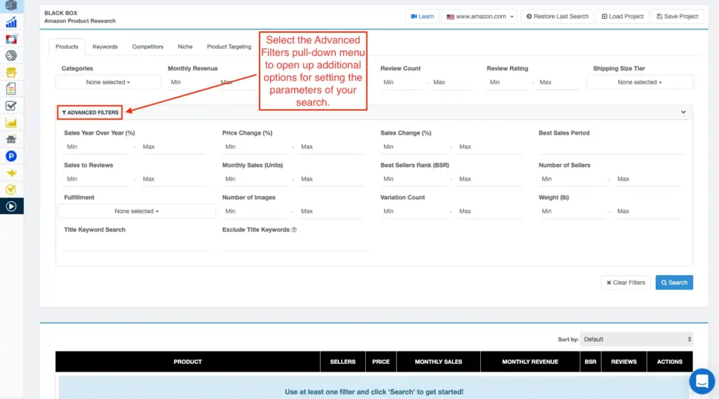 Helium 10 Black box Product Database