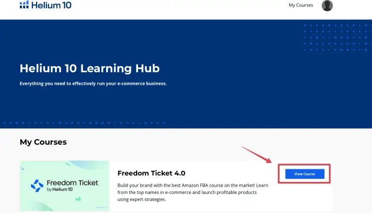 Helium 10 Freedom Ticket course