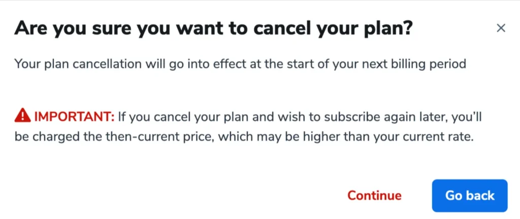 Helium 10 Plan Cancellation Confirmation