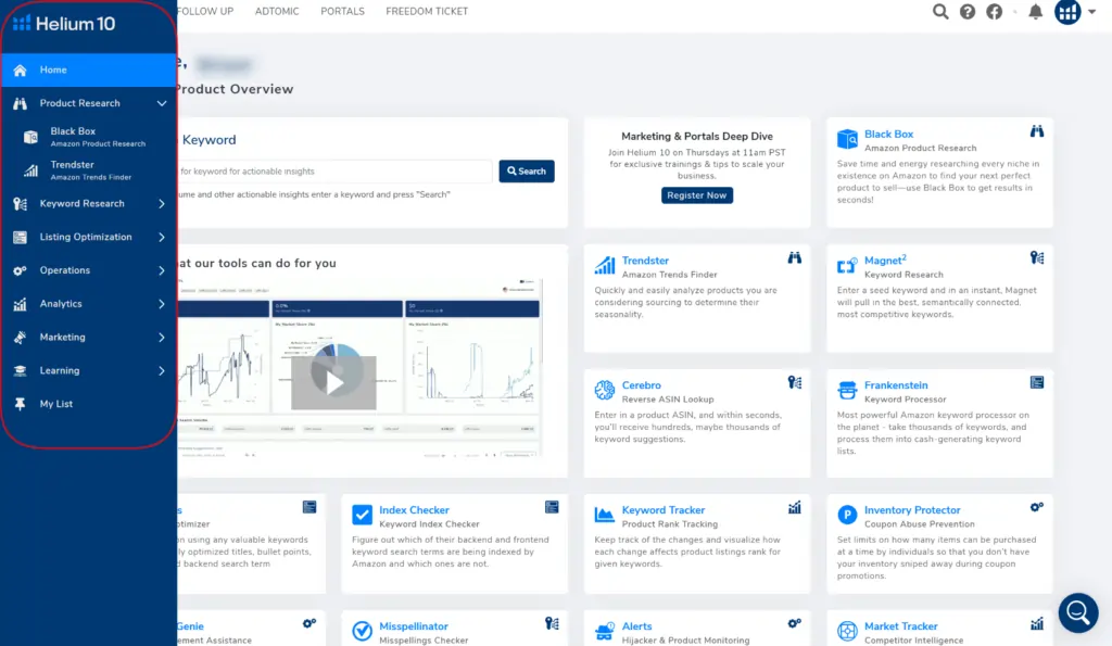 Helium 10 Market Tracker 360