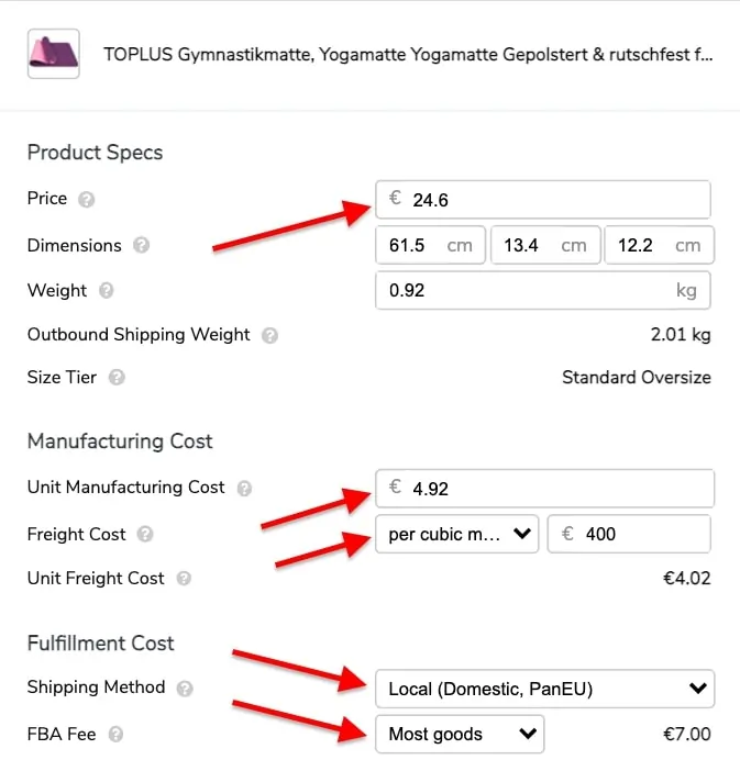 Profitability Calculator - Helium 10 Product Research