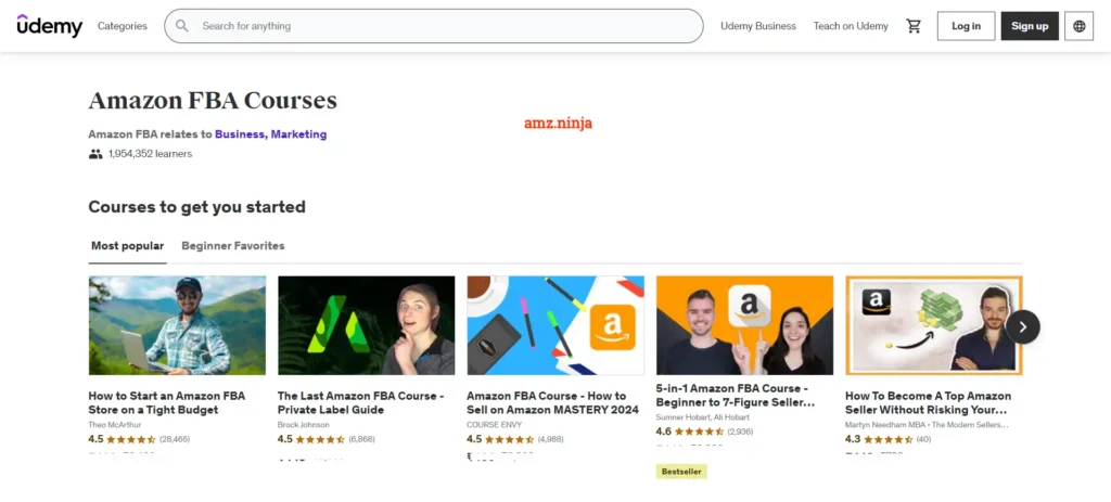 Udemy Amazon FBA Courses