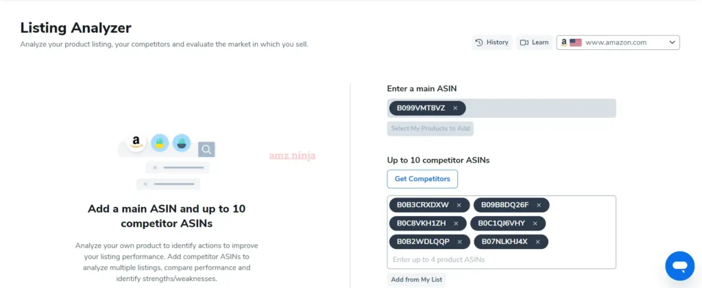 Helium 10 Listing Analyzer