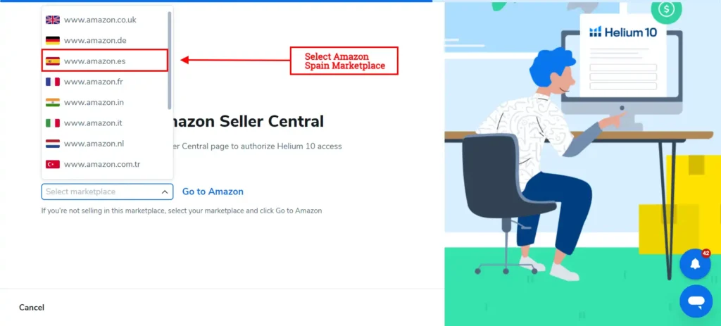 Select Amazon Spain Marketplace