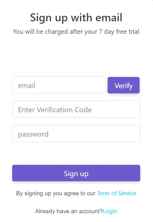 AMZTracker Sign up-Email