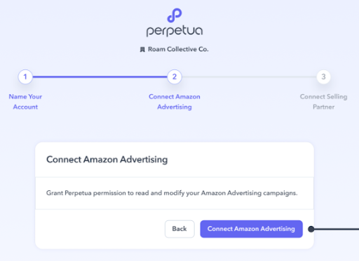 Connect Amazon Advertising in Perpetua Seller Account