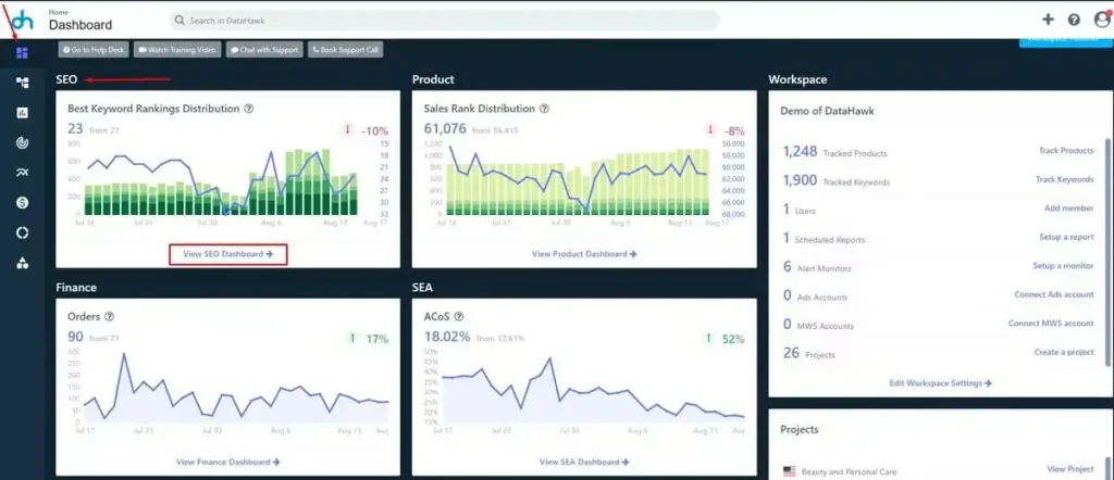 Datahawk- SEO and Product Performance Analytics