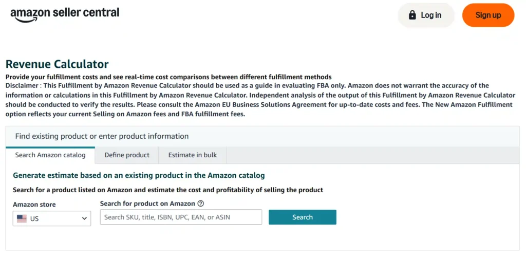 Fulfillment by Amazon Profitability Calculator