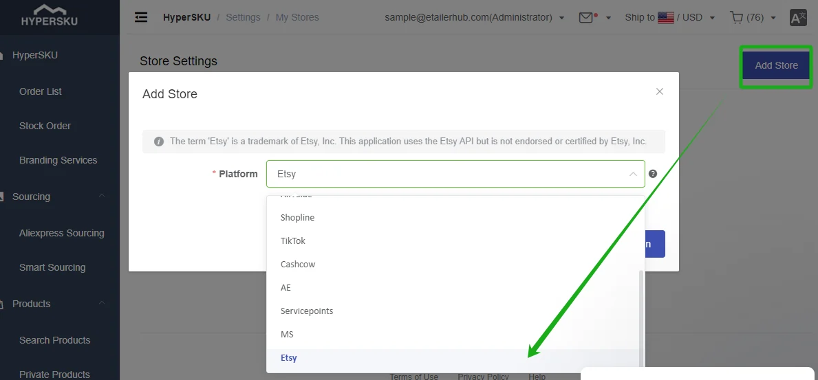 Integrating HyperSKU Account