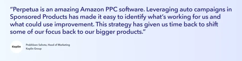 Perpetua PPC for Amazon Sellers