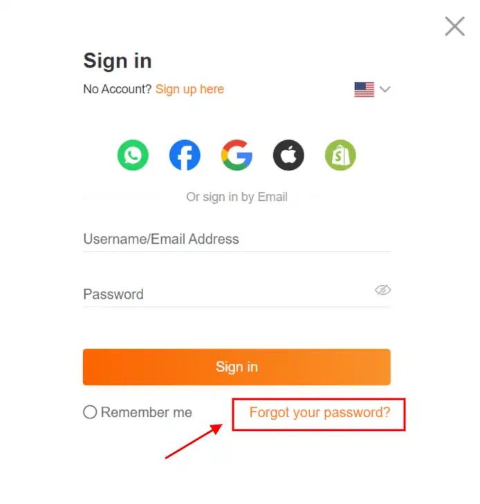 CJdropshipping Forgot Password