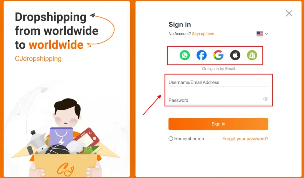 Get Signup on CJDropshipping