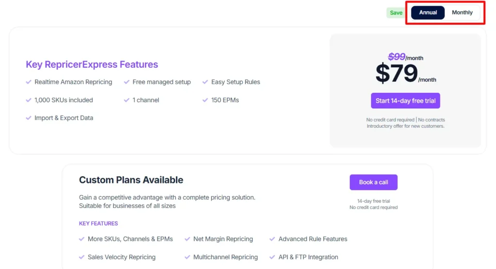 RepricerExpress Pricing