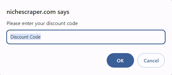 Enter Discount Or Coupon Code