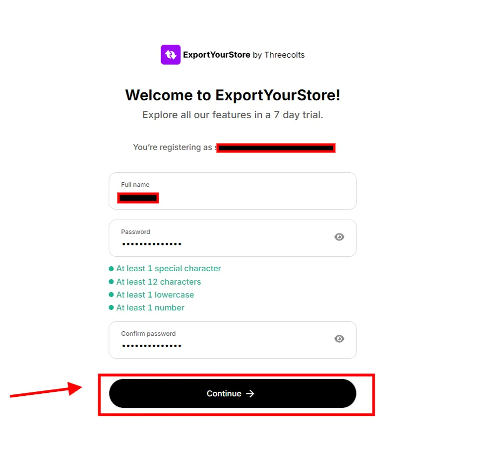 ExportYourStore 7 day trial