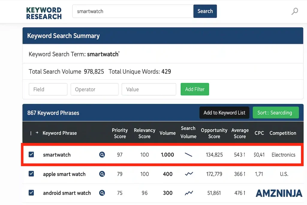 Viral Launch - Keyword Search