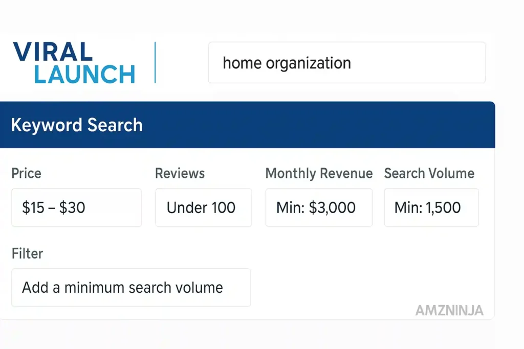 Viral Launch - add a minimum search volume