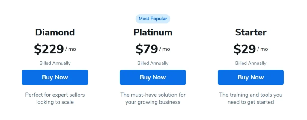 Helium 10 Pricing Plan