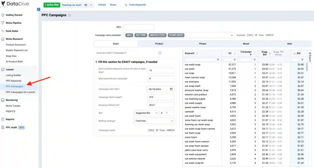 Data Dive - Align PPC Campaigns