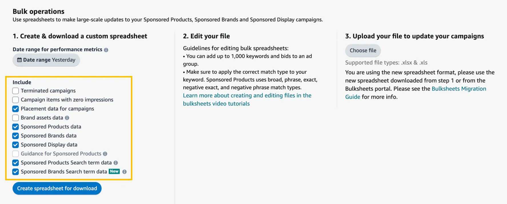Bulk Operations for Amazon PPC