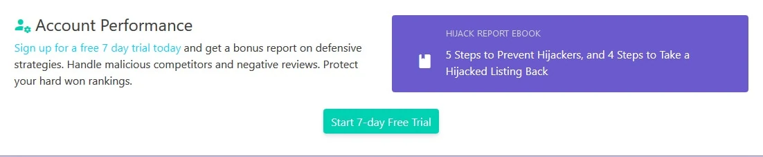 AMZ Tracker account performance