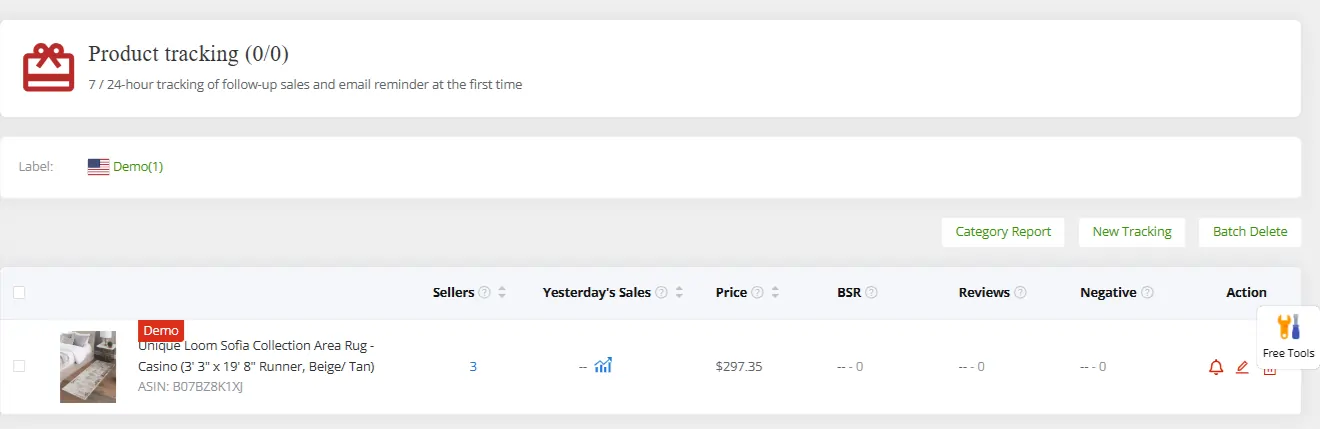 AMZChart Competitor Tracking Feature