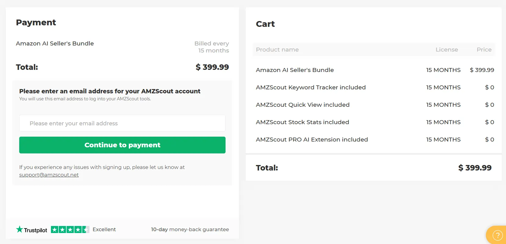 AMZScout Checkout