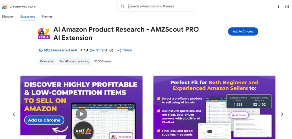 AMZScout Pro Chrome Extension
