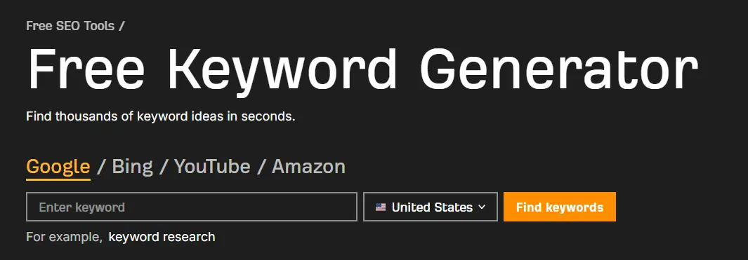 Aherfs Keyword Research