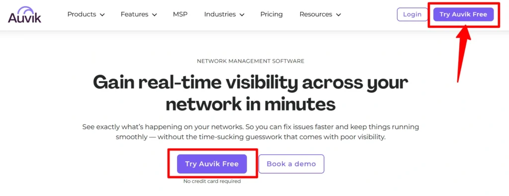 Auvik Free Trial