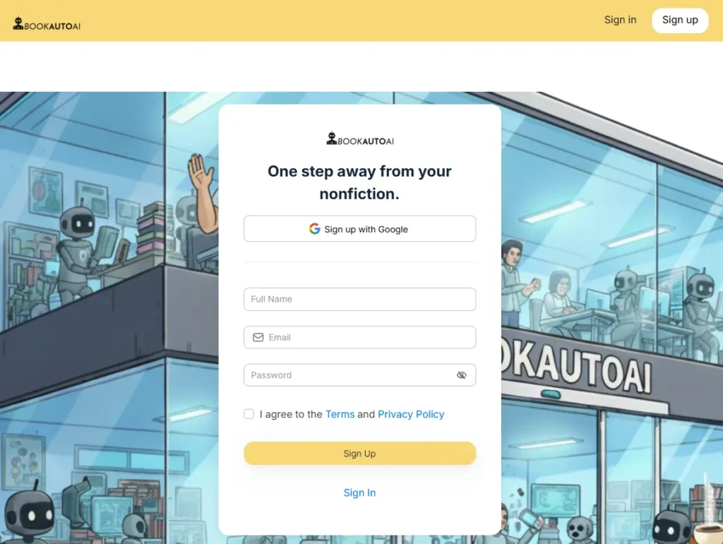 BookAutoAI Signup