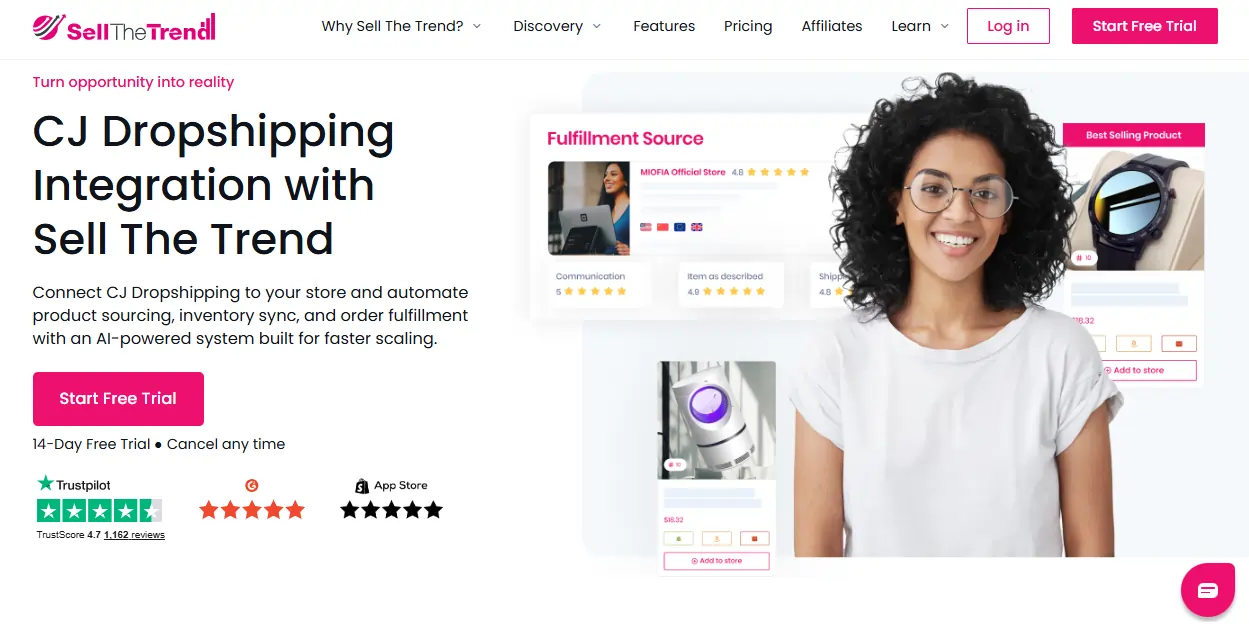 CJDropshipping Integration With SellTheTrend