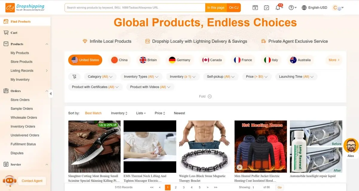 CJDropshipping Product Variety