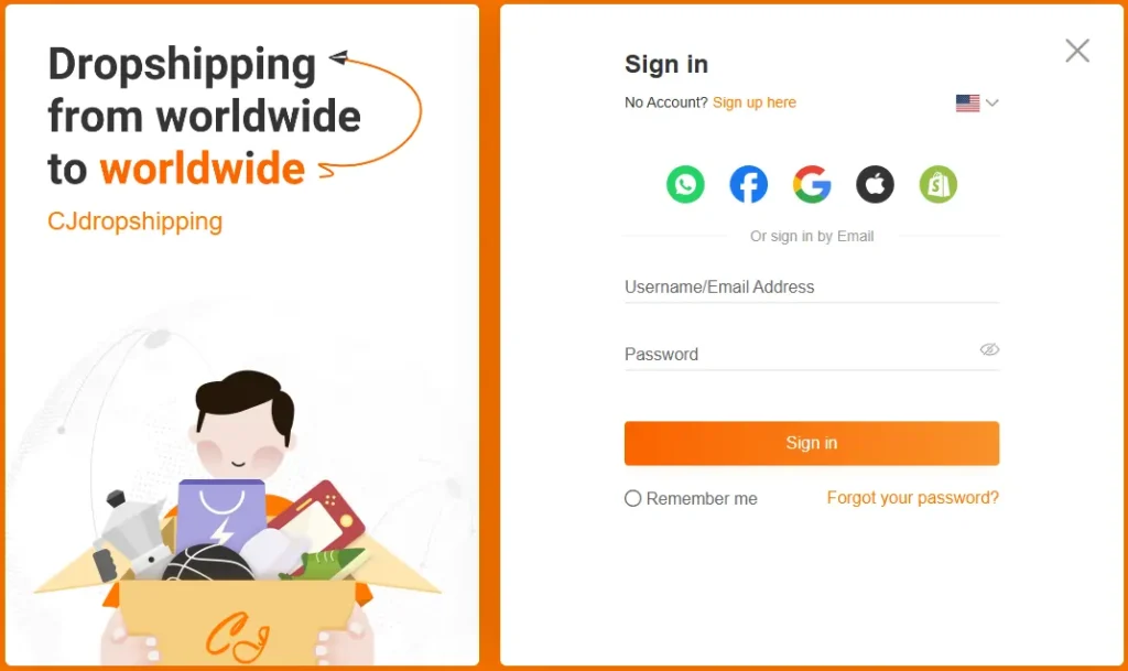 CJdropshipping Login
