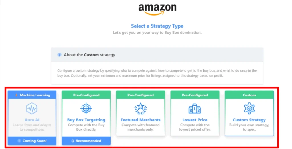 Configuring Repricer Strategy on Aura