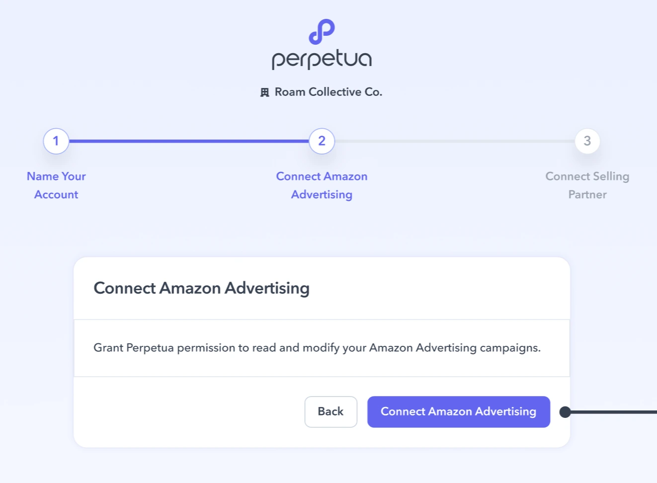 Connect Amazon Advertising in Perpetua Seller Account