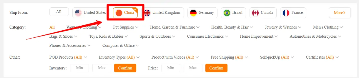 Dropshipping From China