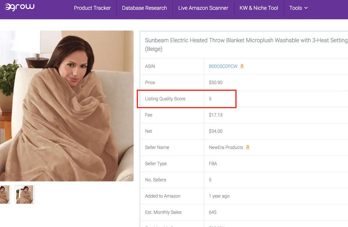 Egrow Listing Optimization