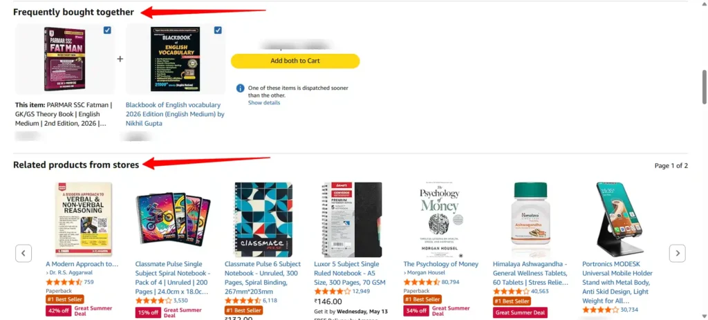Examples of Cross-Promotion of Books on Amazon