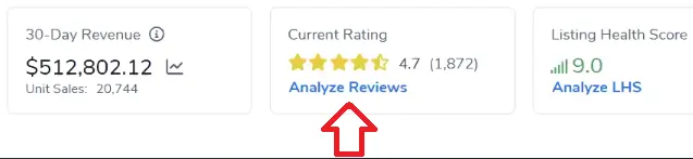 Export data from Helium 10 Review Insights
