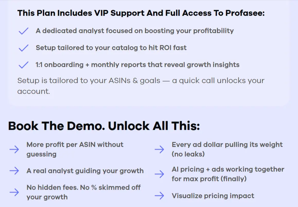 Features Of Profasee Plans