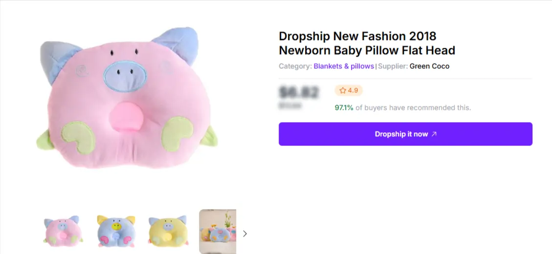 Flat Head Pillows for Newborns- Spocket dropshipping