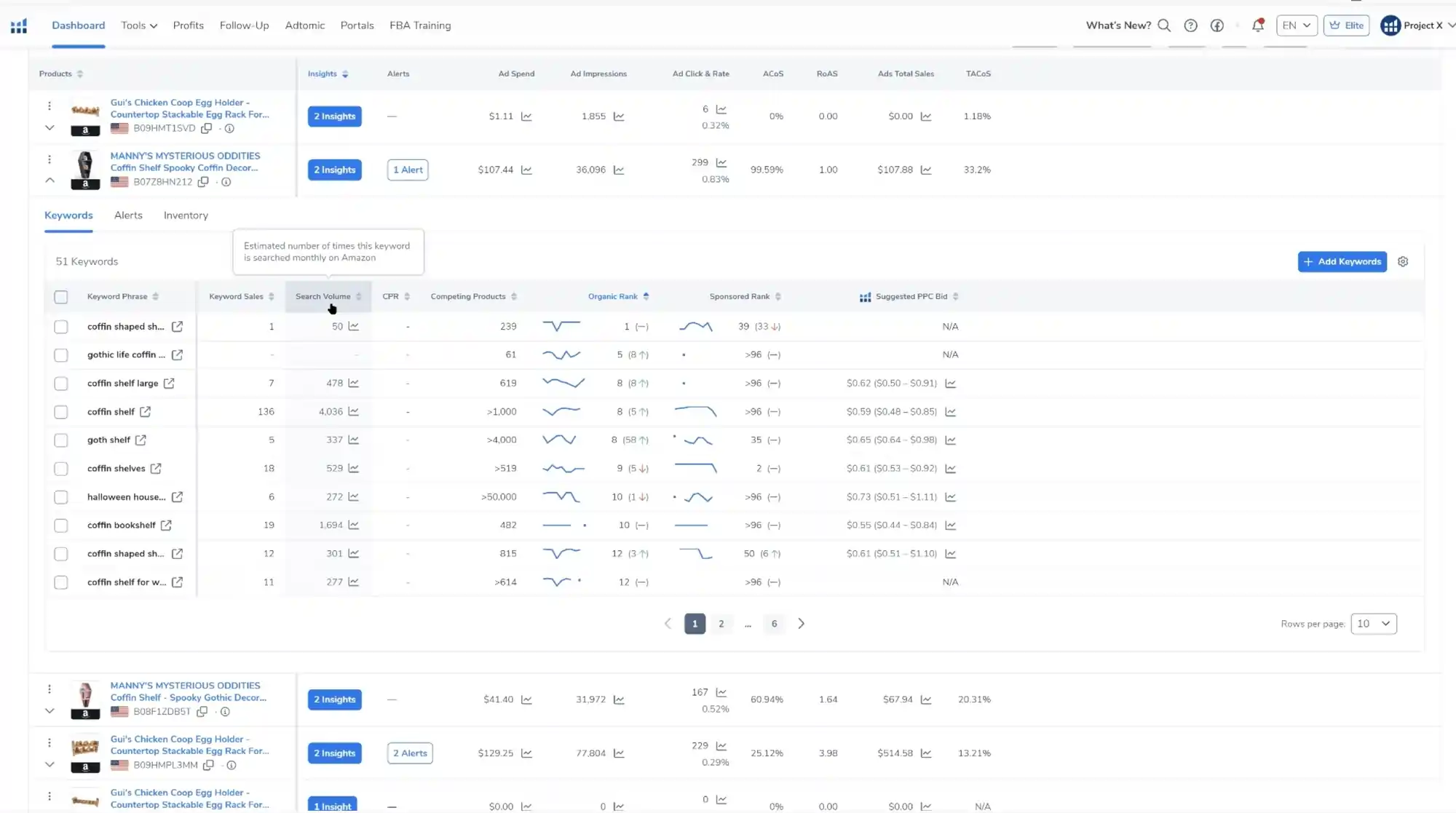 Helium 10 Dashboard