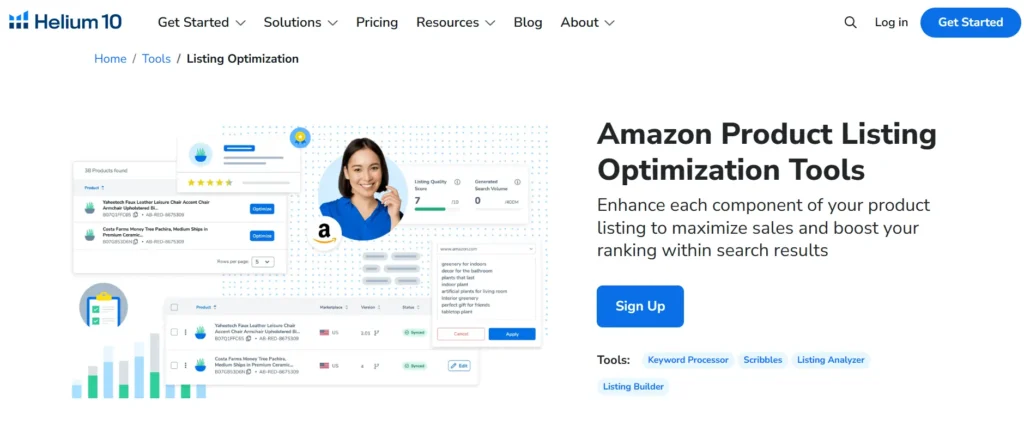 Helium 10 Listing Optimizer