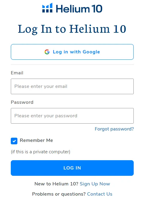 Helium 10 Sign Up